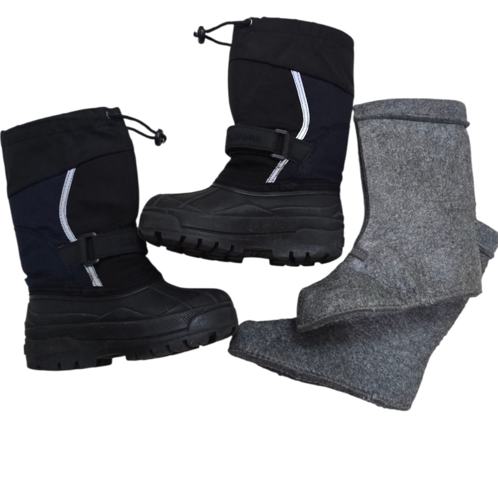 L.L. Bean Kids' Black and Blue Northwoods Boots